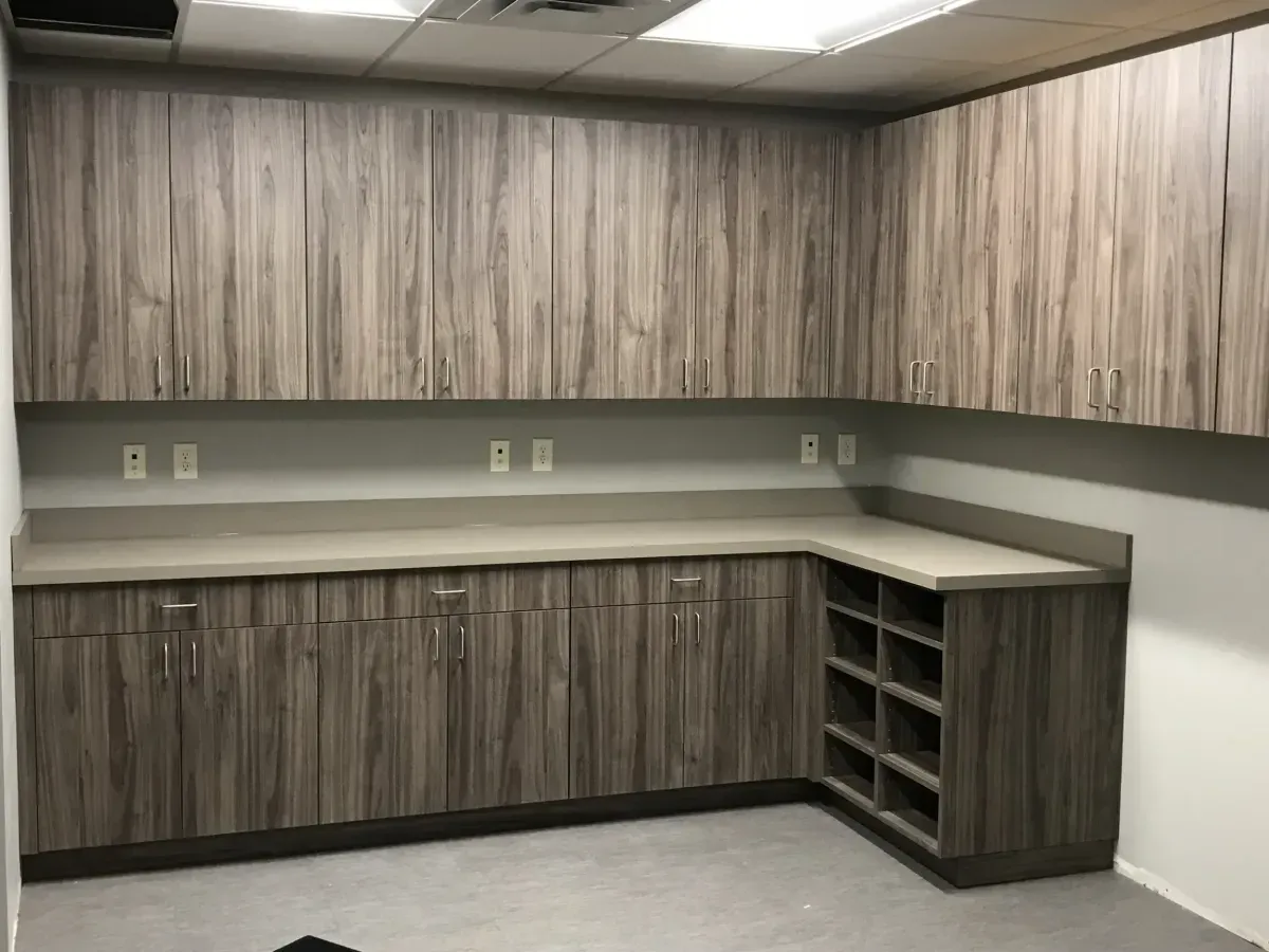 Wood kitchen cabinetry